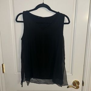 Lola & Sophie New York Black 100% Silk Tank Top Size Medium